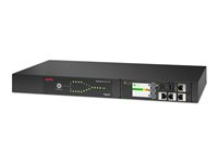 APC Netshelter Rack Automatic Transfer Switch AP4450A - Redundant omkopplare (kan monteras i rack) - AC 100/120 V - 1440 VA - 1-fas - Ethernet 10/100/1000, USB - utgångskontakter: 10 - 1U - 2.43 m sladd - svart AP4450A