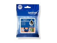 Brother LC521BK - Svart - original - kuddepack - bläckpatron - för Brother DCP-J1260W, DCP-J1310DW, DCP-J1313DW, DCP-J1460DW LC521BK
