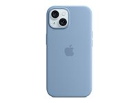 Apple - Skydd för mobiltelefon - MagSafe-kompatibilitet - silikon - vinterblå - för iPhone 15 MT0Y3ZM/A