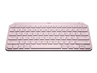 Logitech MX Keys Mini - Office - tangentbord - bakgrundsbelyst - trådlös - Bluetooth - QWERTY - nordiskt (danska/finska/norska/svenska) - rosa 920-010494