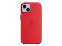 Apple - (PRODUCT) RED - skydd för mobiltelefon - MagSafe-kompatibilitet - silikon - röd - för iPhone 14 MPRW3ZM/A