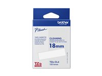 Brother TZe-CL4 - Rulle (1,8 cm x 8 m) 1 kassett(er) rengöringstejp - för Brother PT-D600; P-Touch PT-18, 1830, 2430, 3600, 7500, 7600, 9800, D450, D800, E550, H500 TZECL4