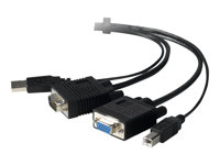Belkin OmniView All-In-One Pro Series Plus - Video/USB-kabel - HD-15 (VGA), USB typ B till USB, HD-15 (VGA) (hane) - 1.8 m - formpressad - för P/N: F1DN102U, F1DN104U, F1DN108U F3X1962B06